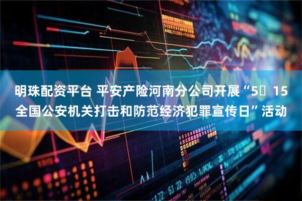明珠配资平台 平安产险河南分公司开展“5・15全国公安机关打击和防范经济犯罪宣传日”活动